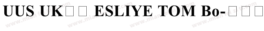 UUS UK楷体 ESLIYE TOM Bo字体转换